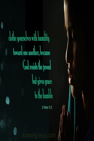 1 Peter 5:5 God Gives Grace To The Humble (green)